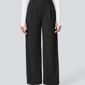 Elegant Black Wide-Leg Women's Pants